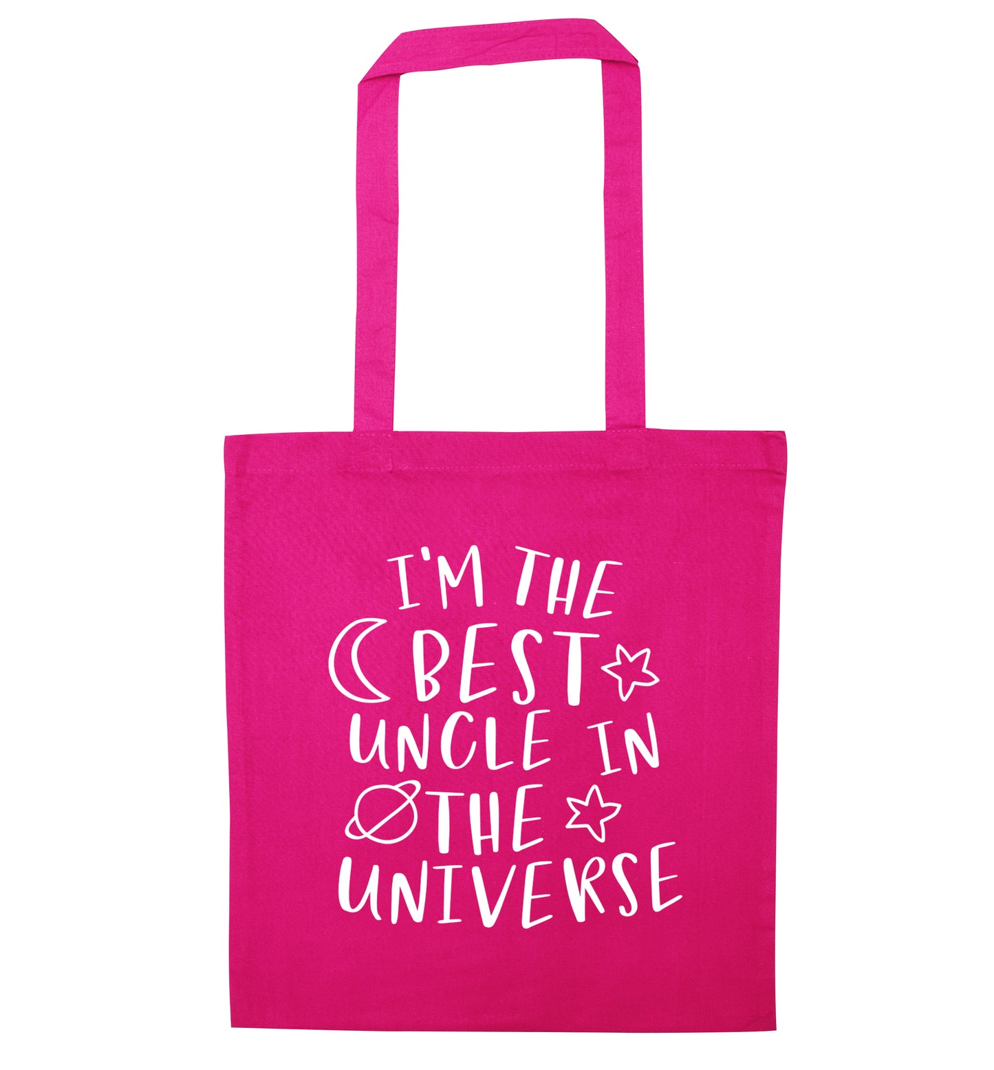 I'm the best uncle in the universe pink tote bag