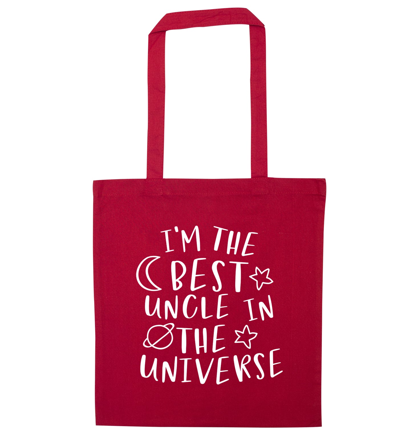I'm the best uncle in the universe red tote bag