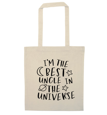 I'm the best uncle in the universe natural tote bag