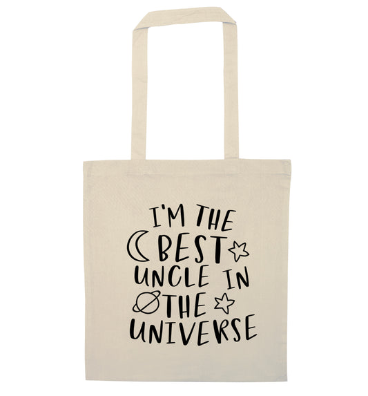 I'm the best uncle in the universe natural tote bag