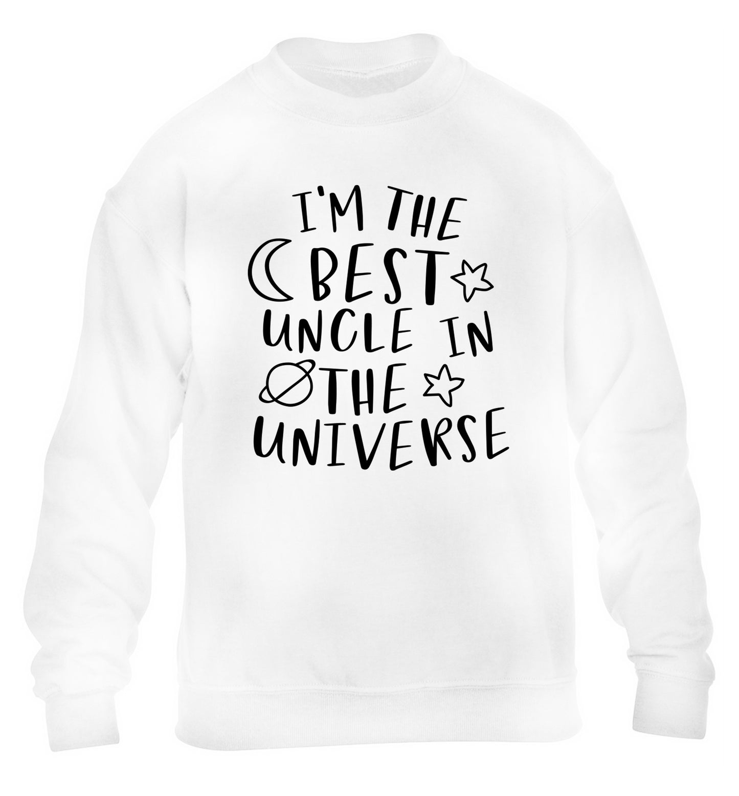 I'm the best uncle in the universe children's white sweater 12-13 Years