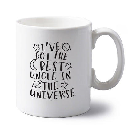 I've got the best uncle in the universe left handed white ceramic mug 