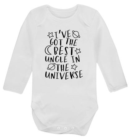 I've got the best uncle in the universe Baby Vest long sleeved white 6-12 months