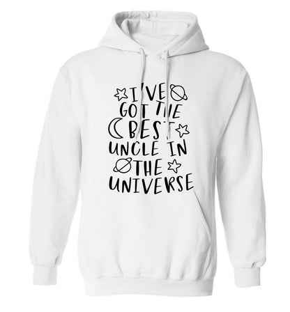 I've got the best uncle in the universe adults unisex white hoodie 2XL