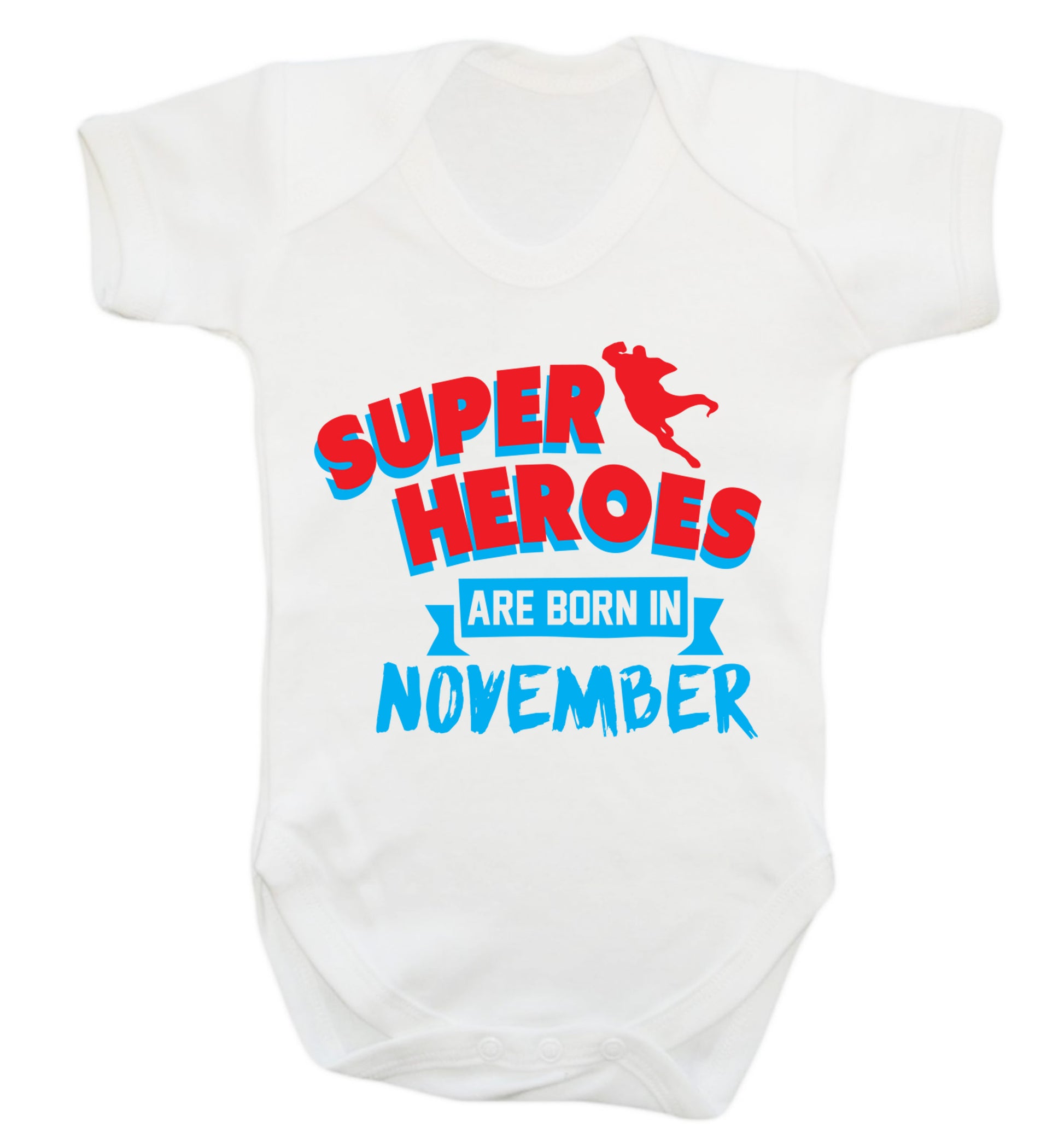 Superheroes are born in November Baby Vest white 18-24 months