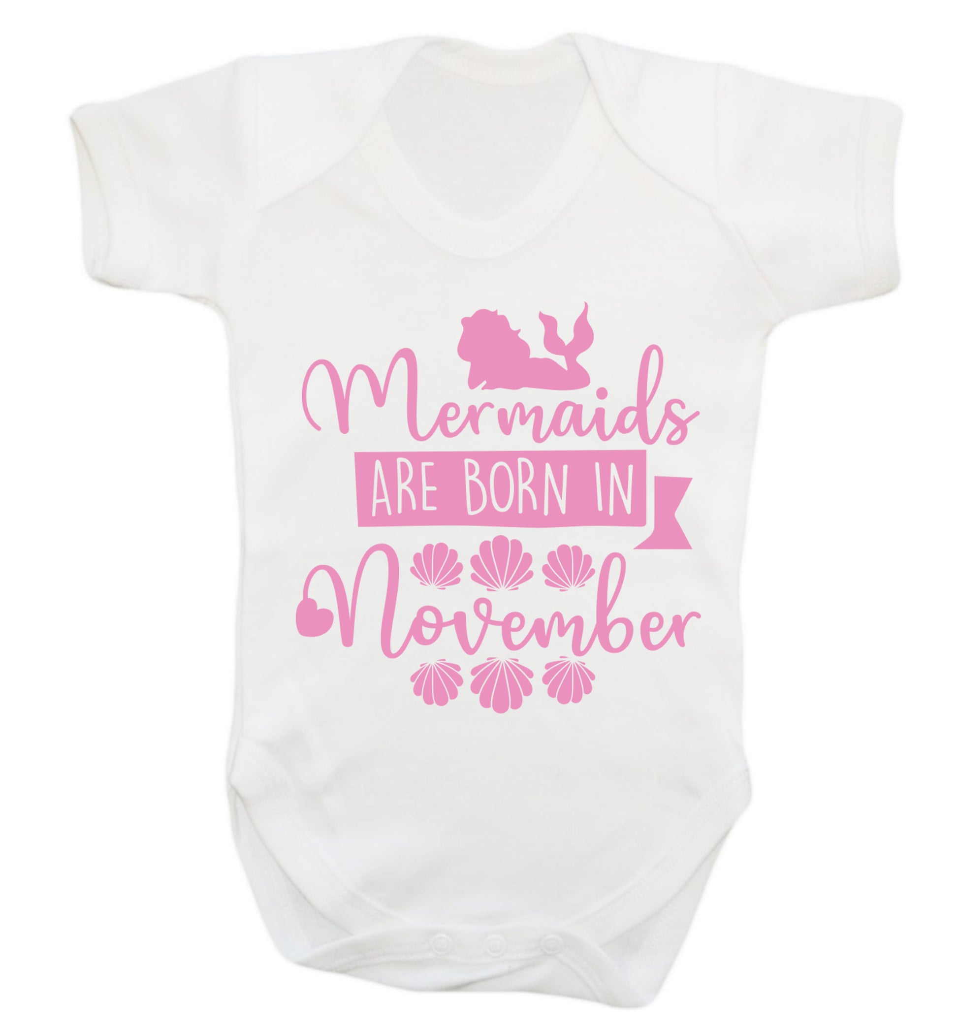 Mermaids are born in November Baby Vest white 18-24 months