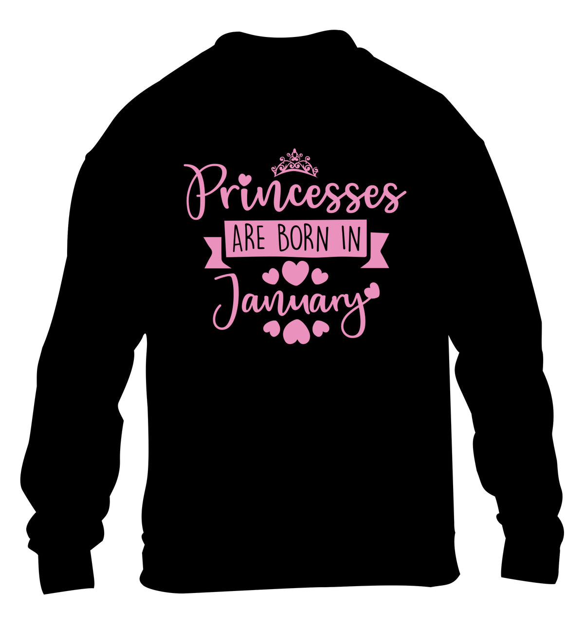 Princesses are born in November children's black sweater 12-13 Years