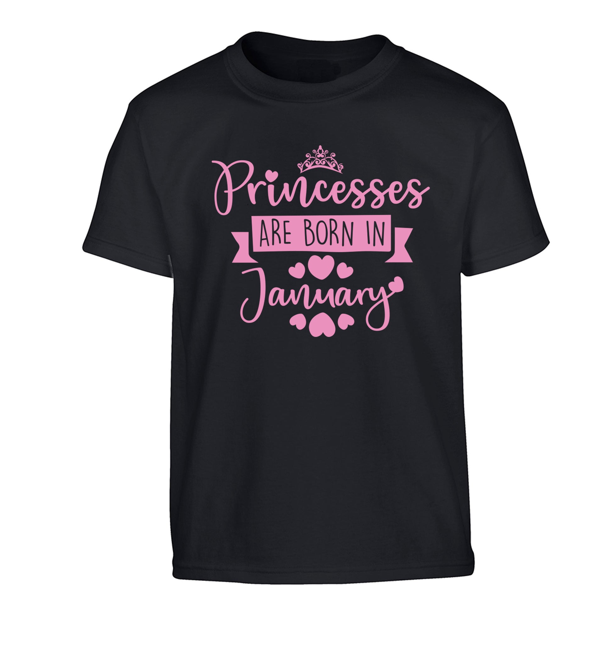 Princesses are born in November Children's black Tshirt 12-13 Years