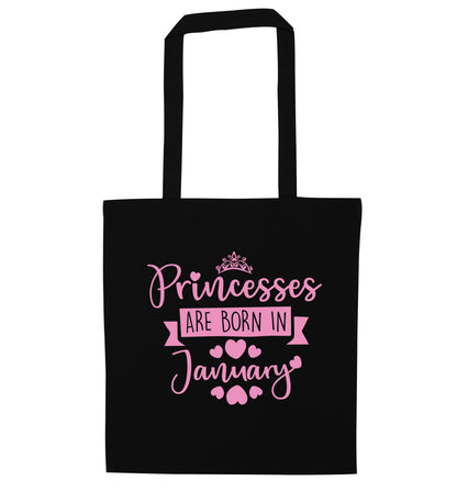 Princesses are born in November black tote bag