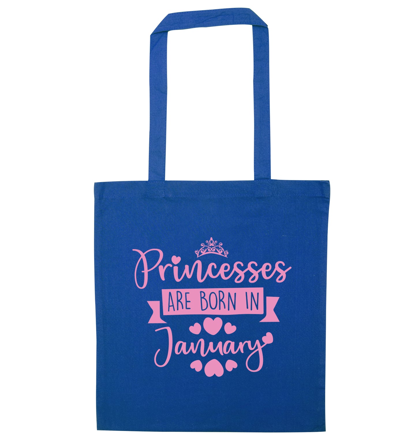 Princesses are born in November blue tote bag