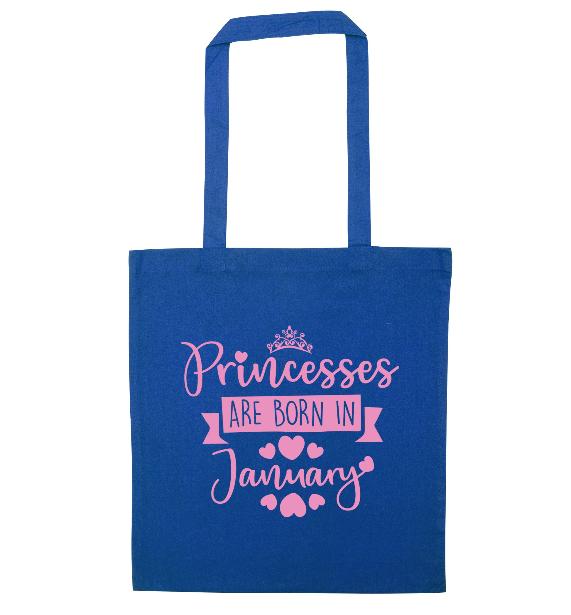 Princesses are born in November blue tote bag