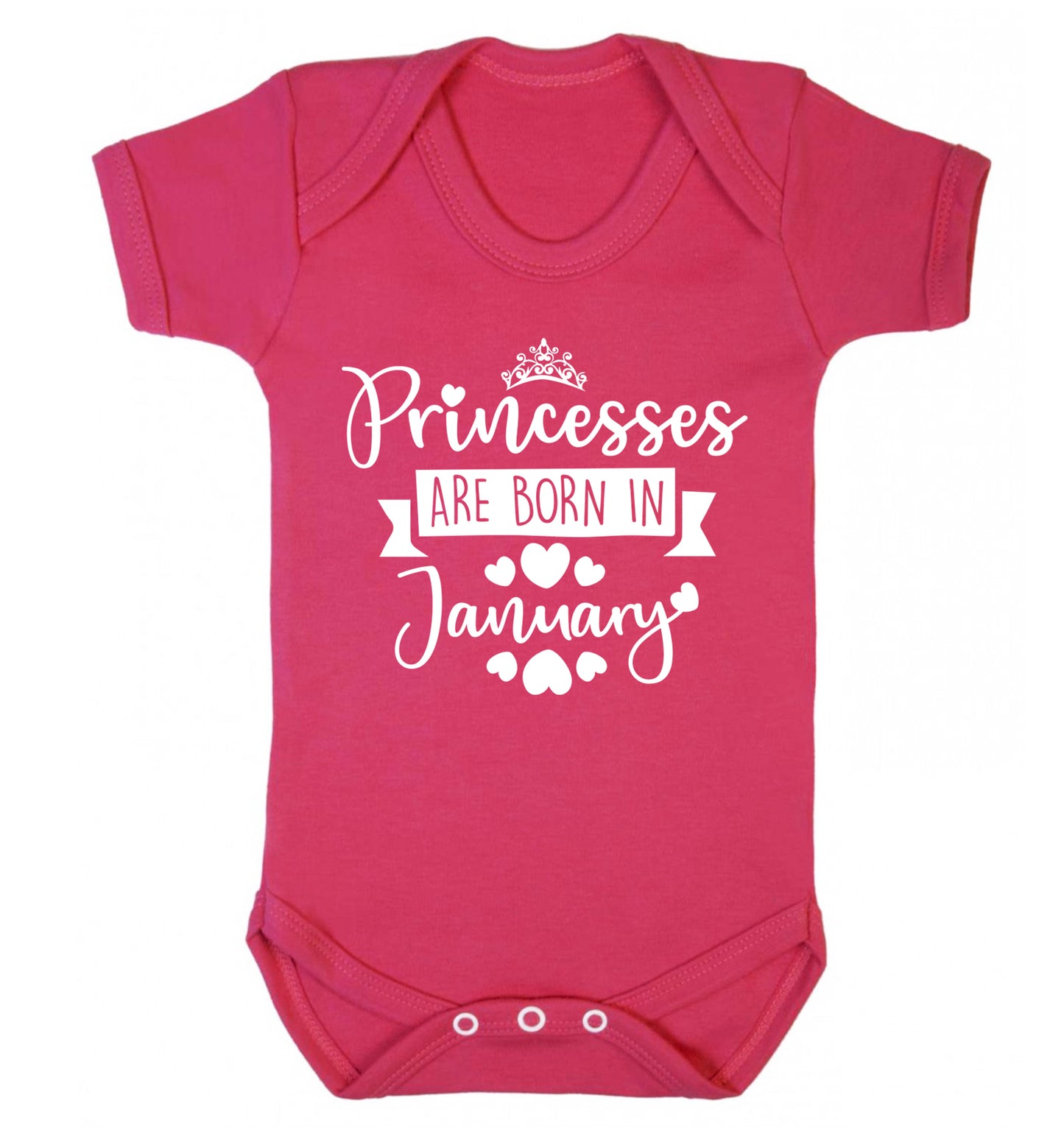 Princesses are born in November Baby Vest dark pink 18-24 months
