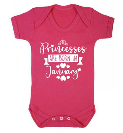Princesses are born in November Baby Vest dark pink 18-24 months