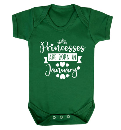 Princesses are born in November Baby Vest green 18-24 months