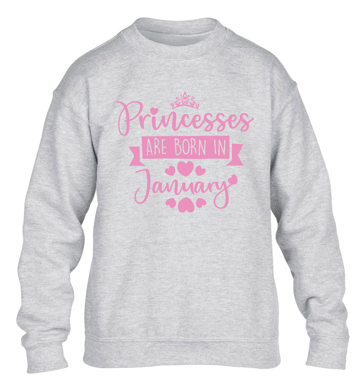 Princesses are born in November children's grey sweater 12-13 Years