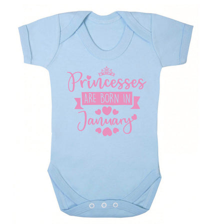 Princesses are born in November Baby Vest pale blue 18-24 months