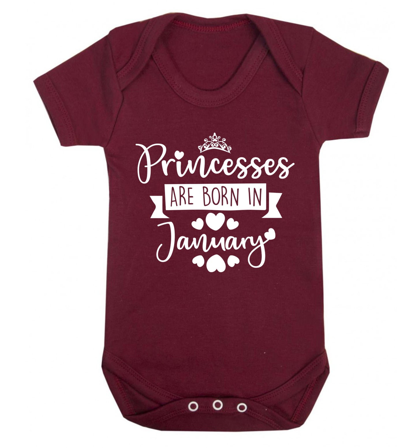Princesses are born in November Baby Vest maroon 18-24 months