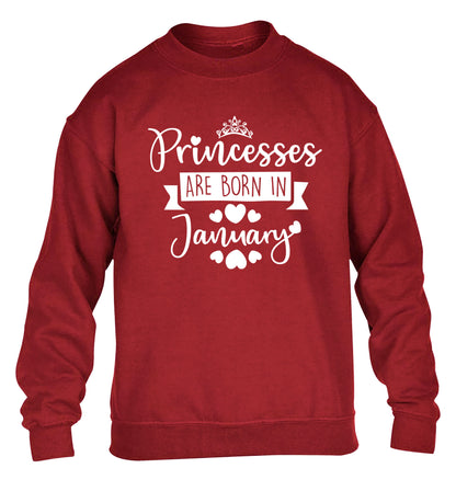 Princesses are born in November children's grey sweater 12-13 Years