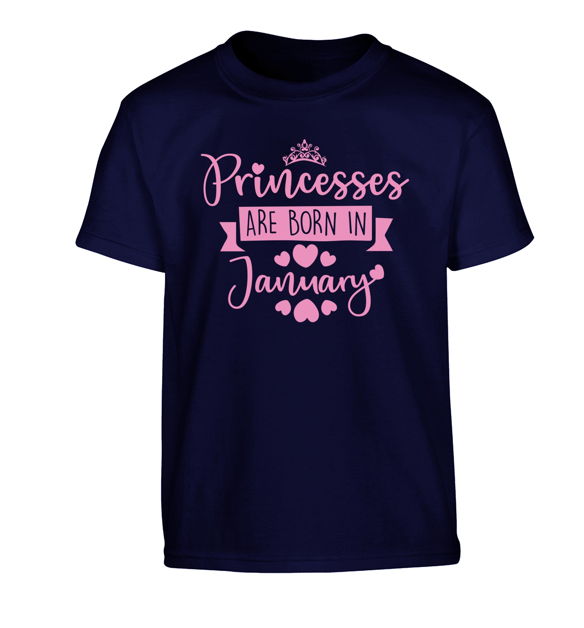 Princesses are born in November Children's navy Tshirt 12-13 Years