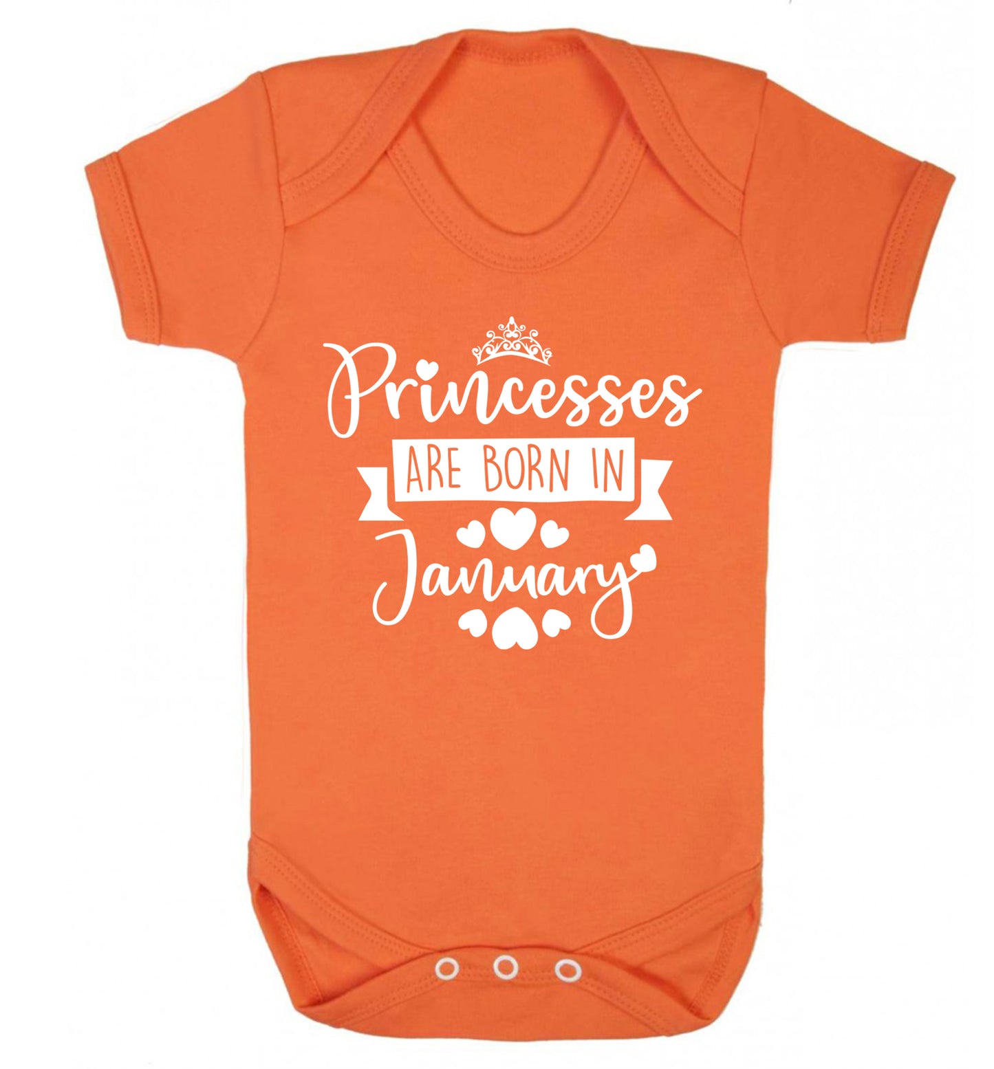 Princesses are born in November Baby Vest orange 18-24 months