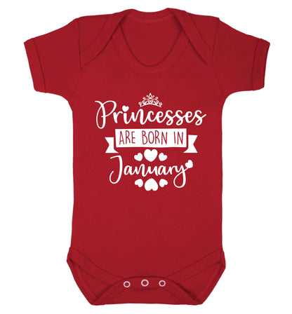 Princesses are born in November Baby Vest red 18-24 months
