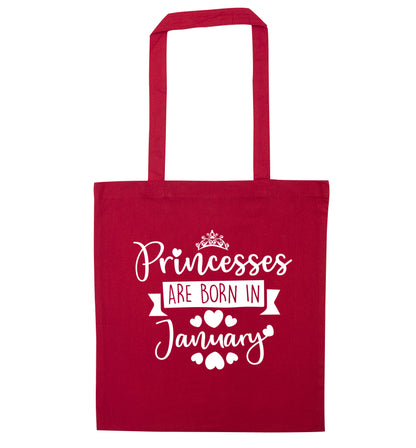 Princesses are born in November red tote bag