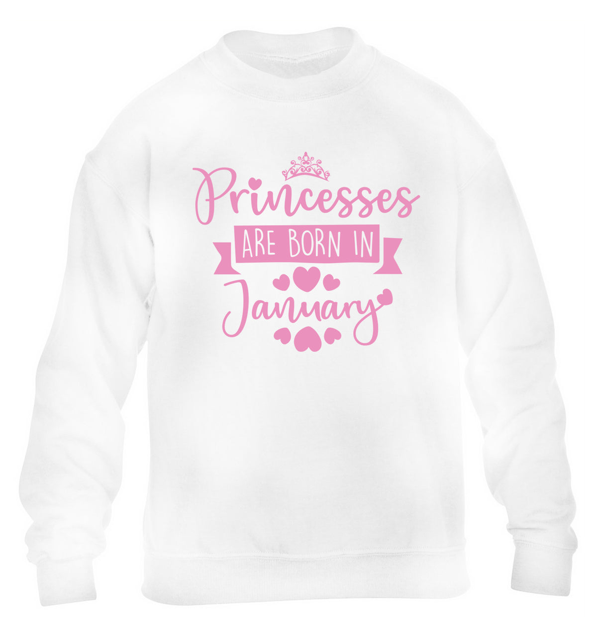 Princesses are born in November children's white sweater 12-13 Years