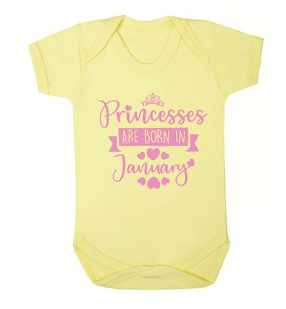 Princesses are born in November Baby Vest pale yellow 18-24 months