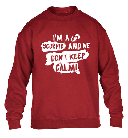 I'm a scorpio and we don't keep calm children's grey sweater 12-13 Years