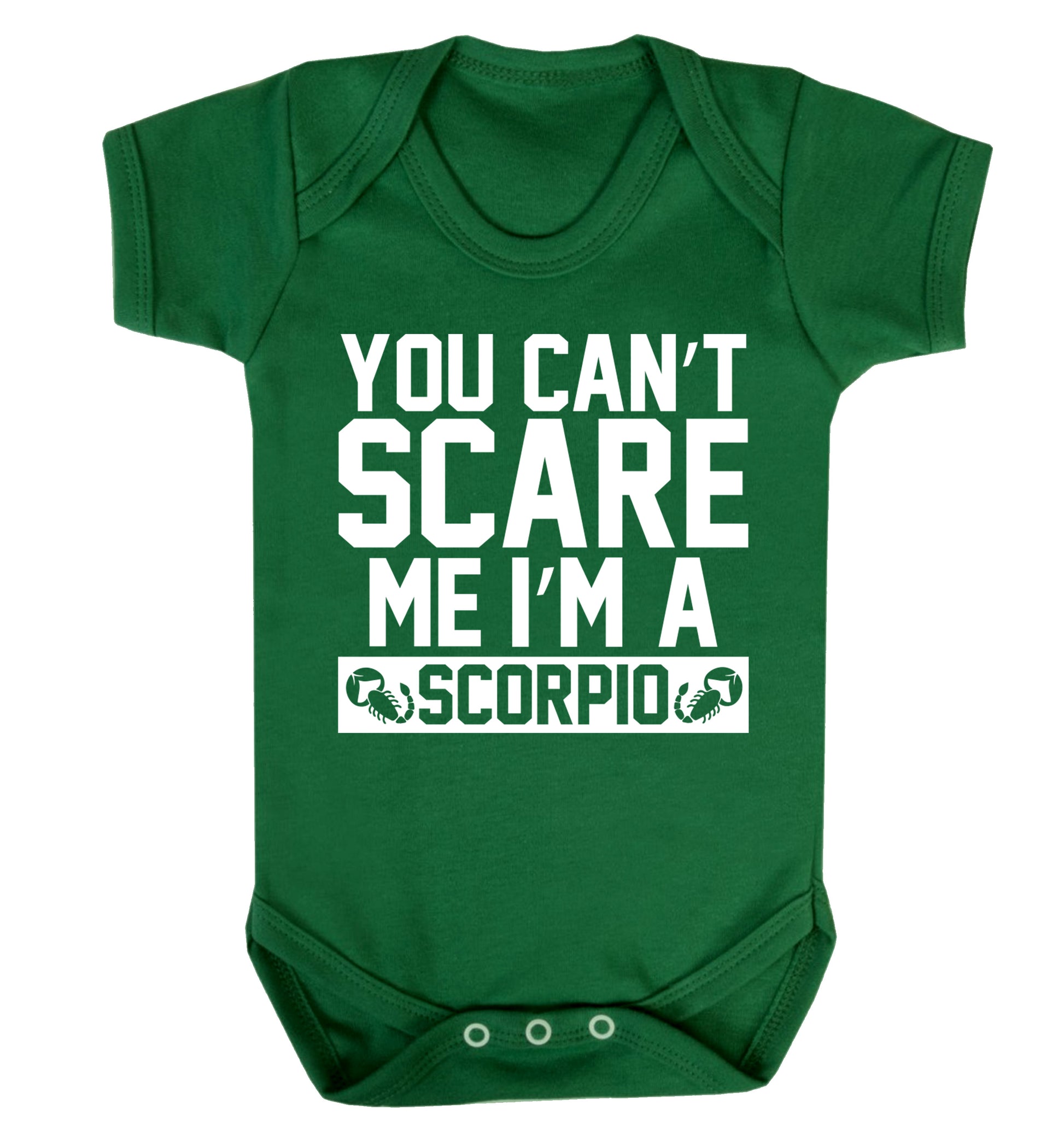 You can't scare me I'm a scorpio Baby Vest green 18-24 months