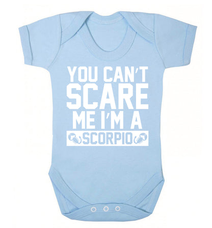 You can't scare me I'm a scorpio Baby Vest pale blue 18-24 months