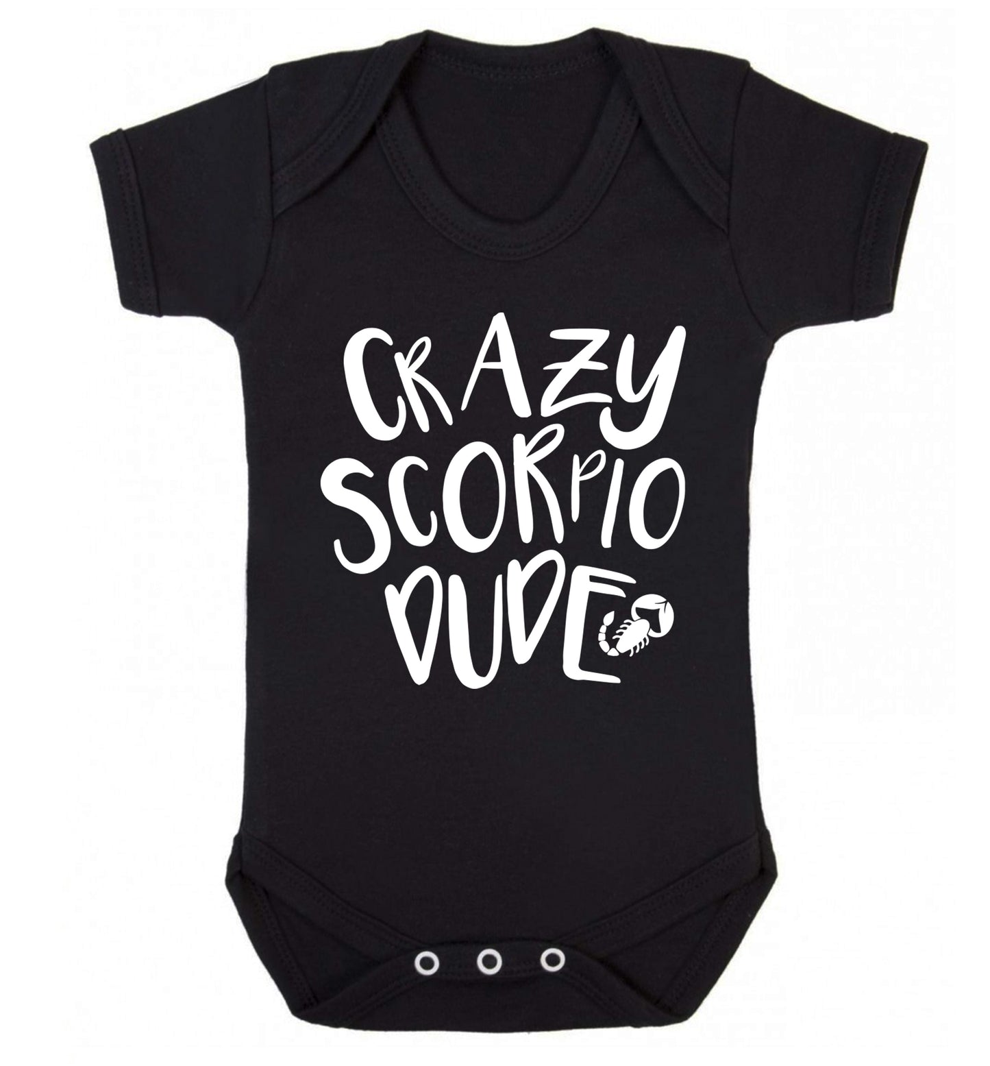 Crazy scorpio dude Baby Vest black 18-24 months