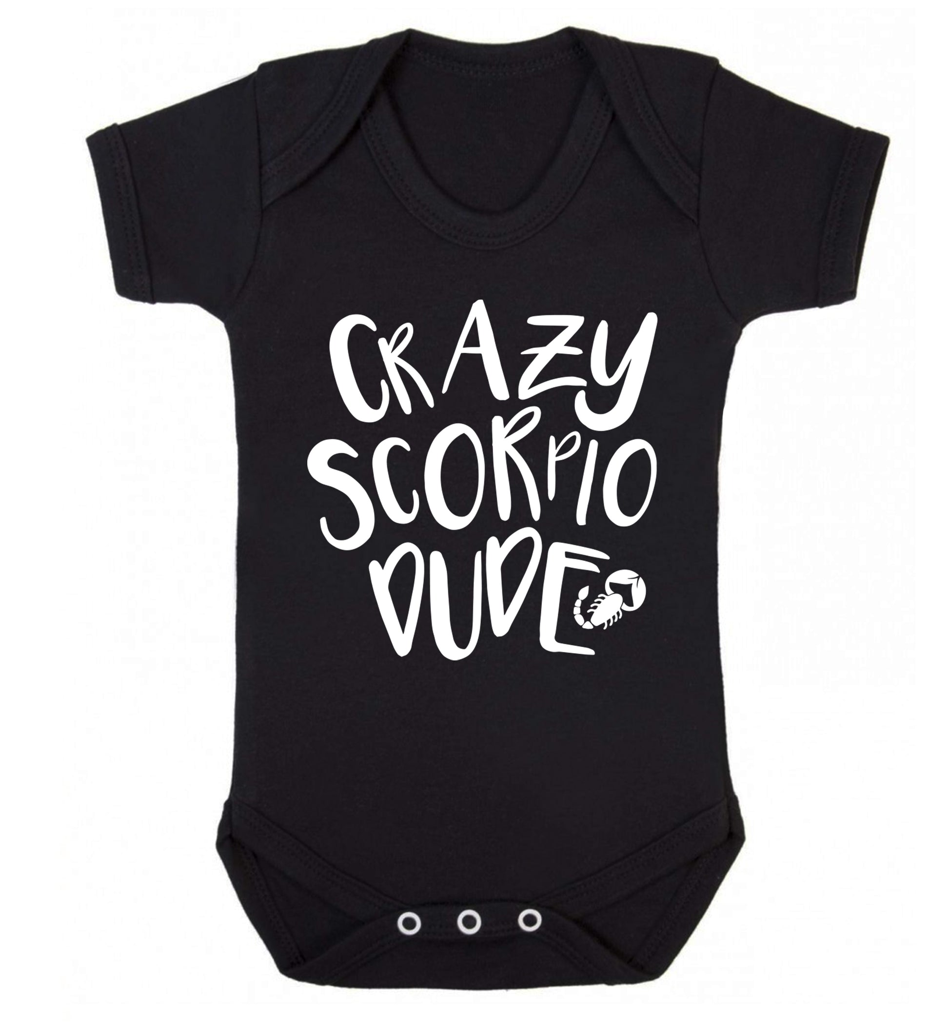 Crazy scorpio dude Baby Vest black 18-24 months