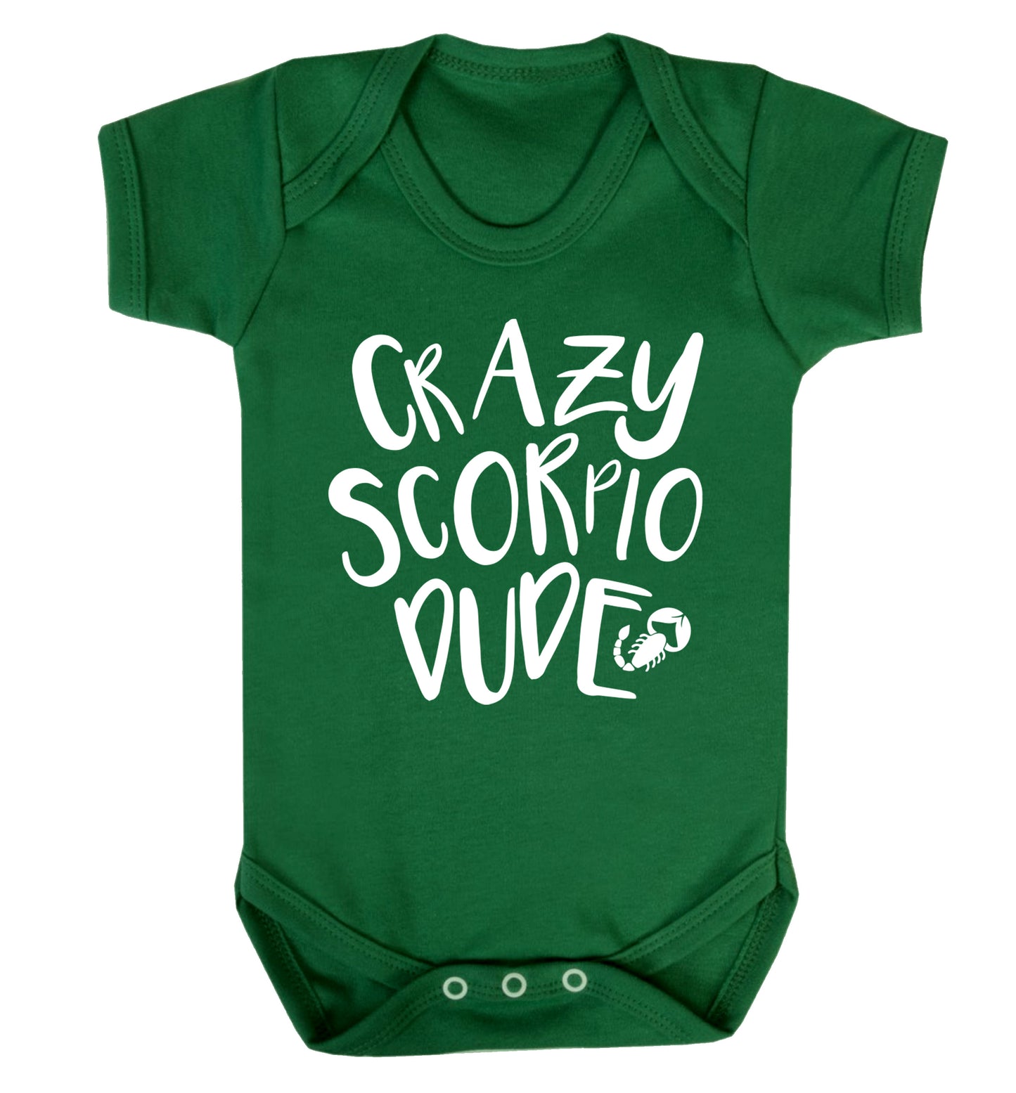 Crazy scorpio dude Baby Vest green 18-24 months