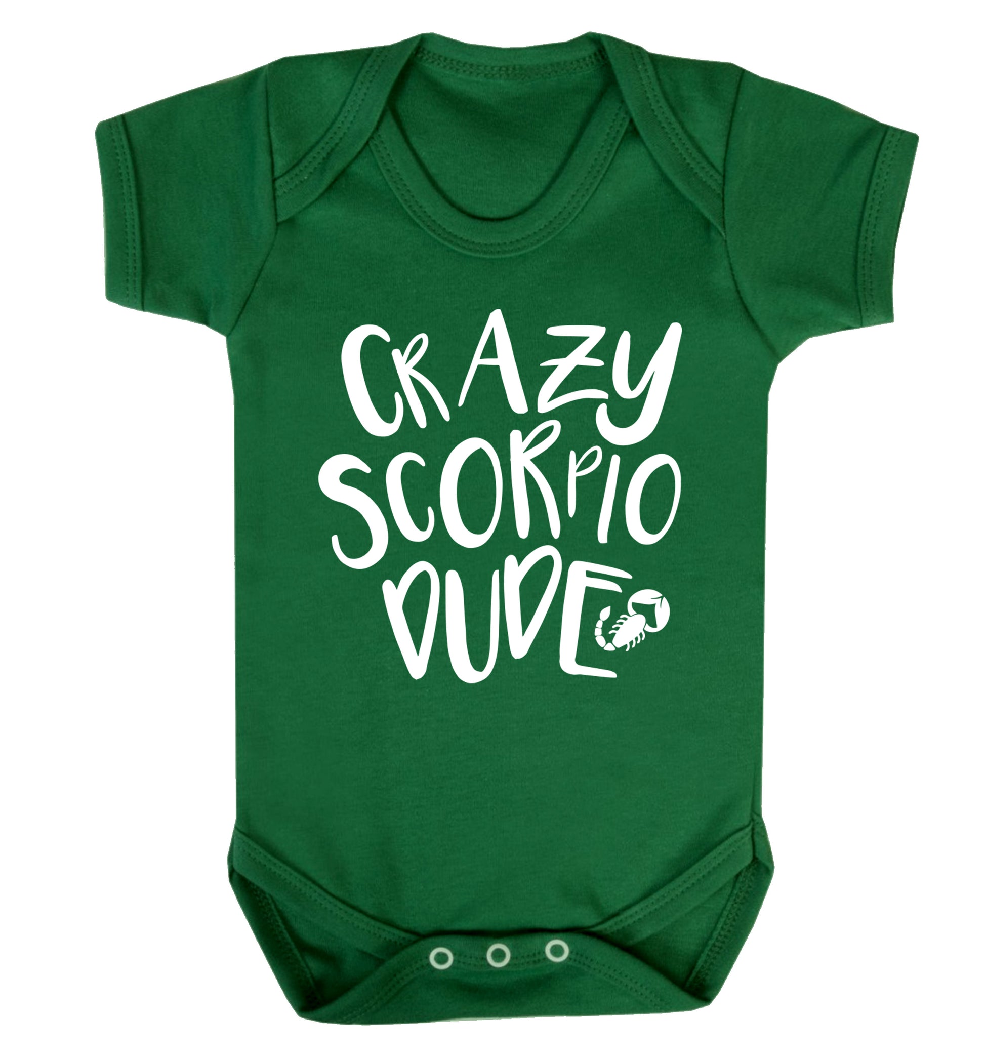 Crazy scorpio dude Baby Vest green 18-24 months