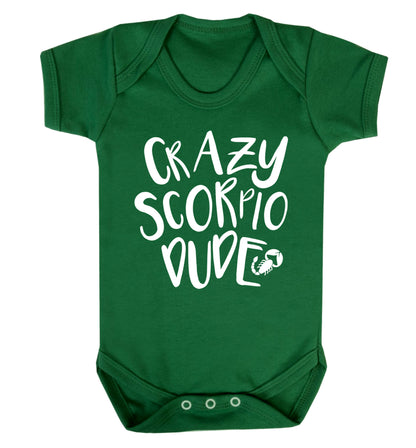 Crazy scorpio dude Baby Vest green 18-24 months