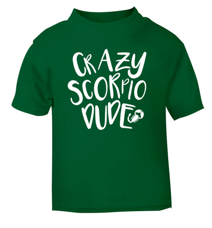 Crazy scorpio dude green Baby Toddler Tshirt 2 Years