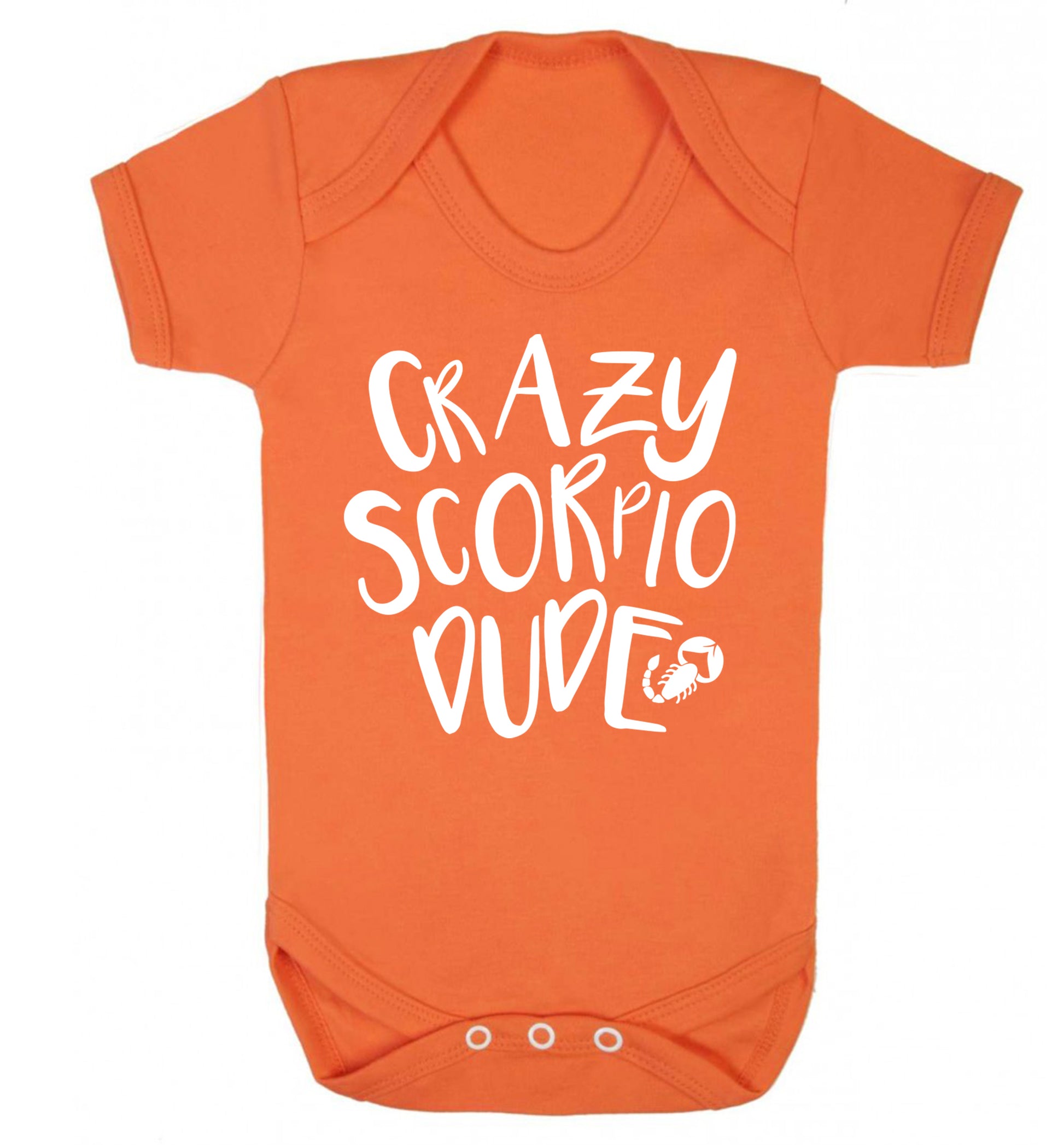 Crazy scorpio dude Baby Vest orange 18-24 months