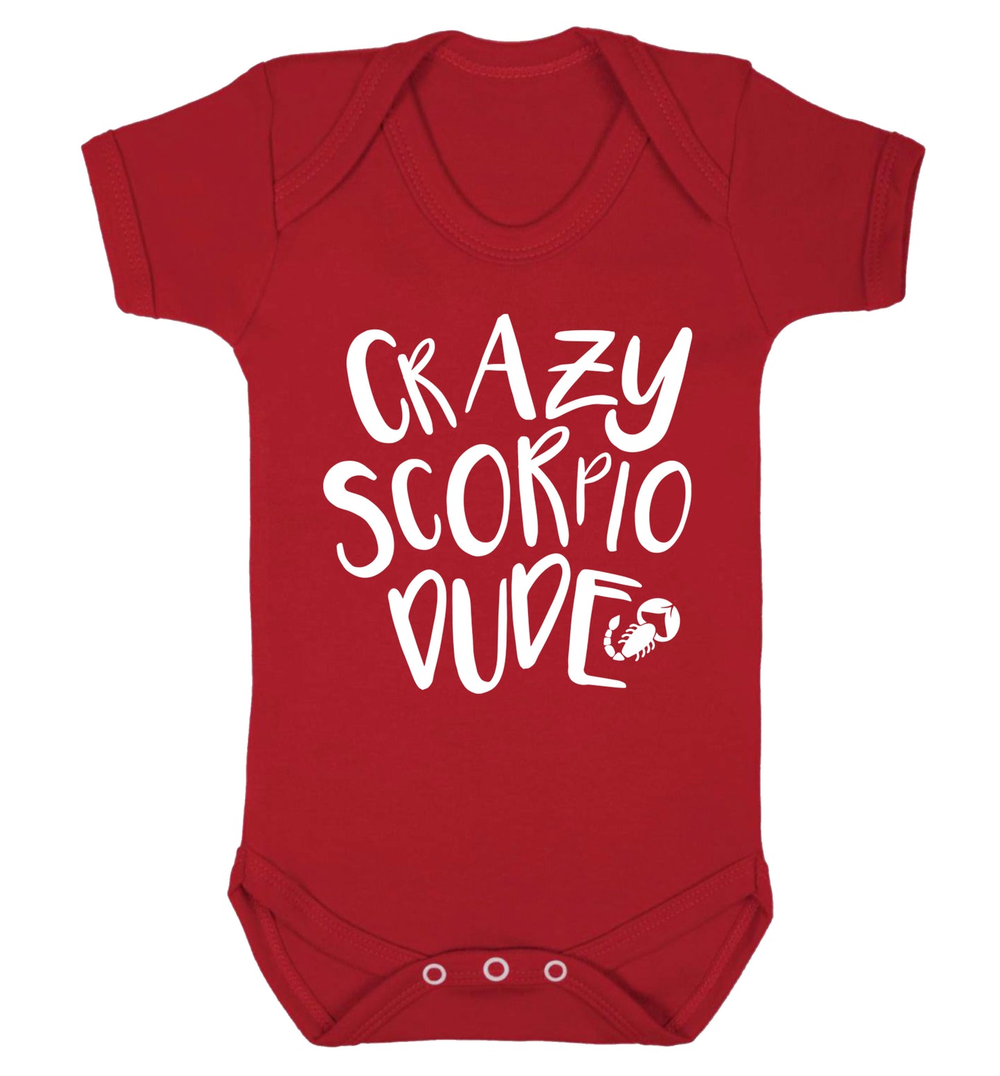 Crazy scorpio dude Baby Vest red 18-24 months