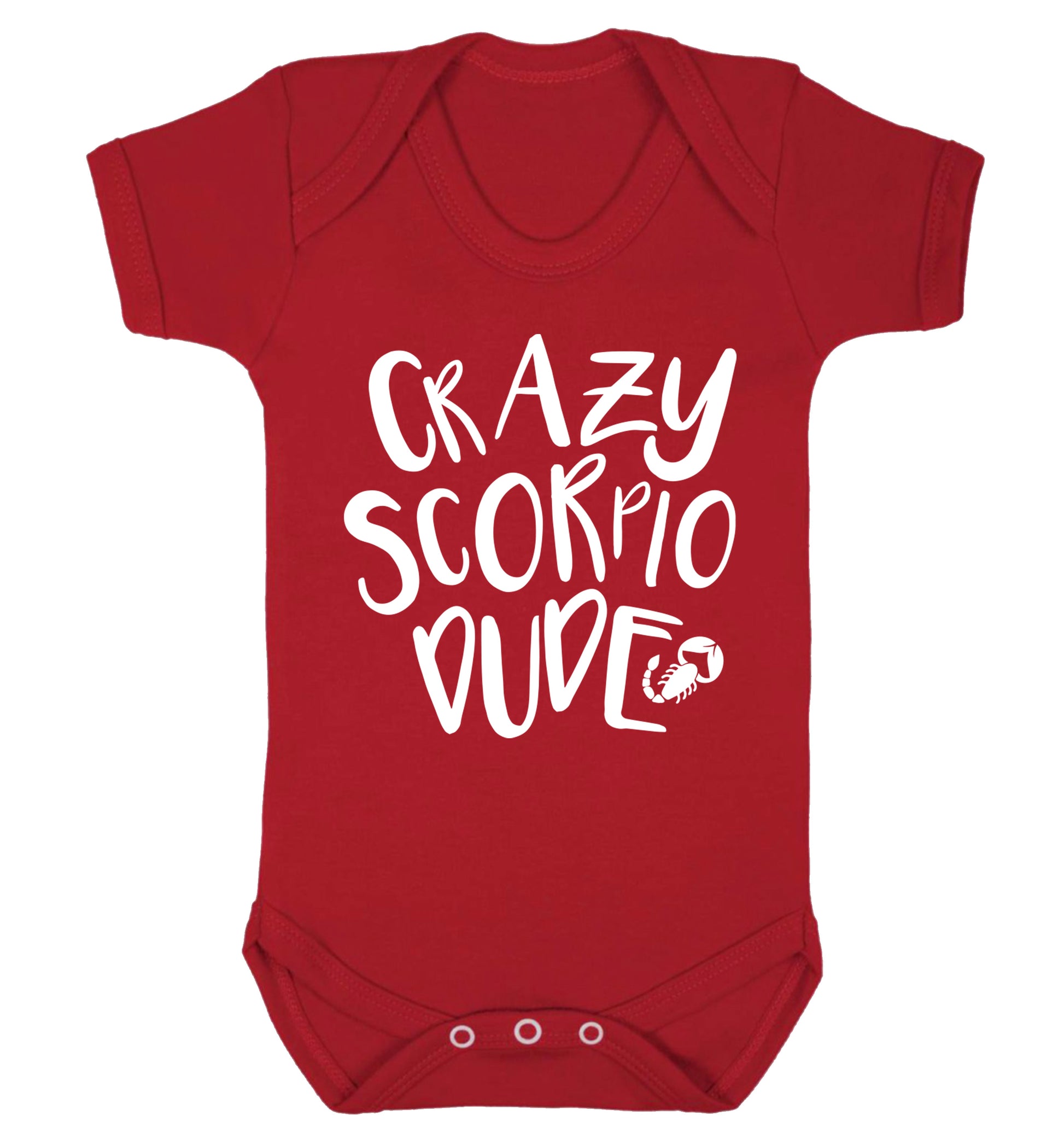 Crazy scorpio dude Baby Vest red 18-24 months