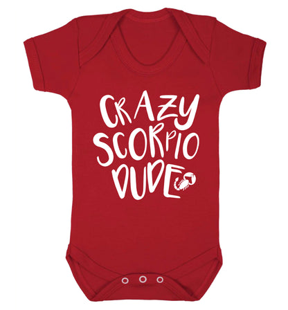 Crazy scorpio dude Baby Vest red 18-24 months