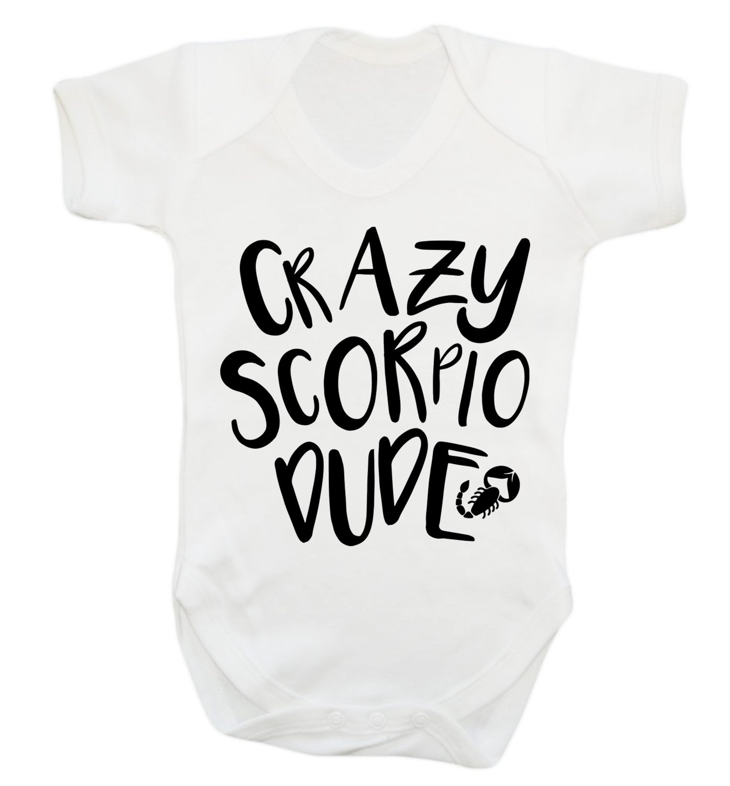 Crazy scorpio dude Baby Vest white 18-24 months