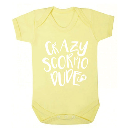 Crazy scorpio dude Baby Vest pale yellow 18-24 months