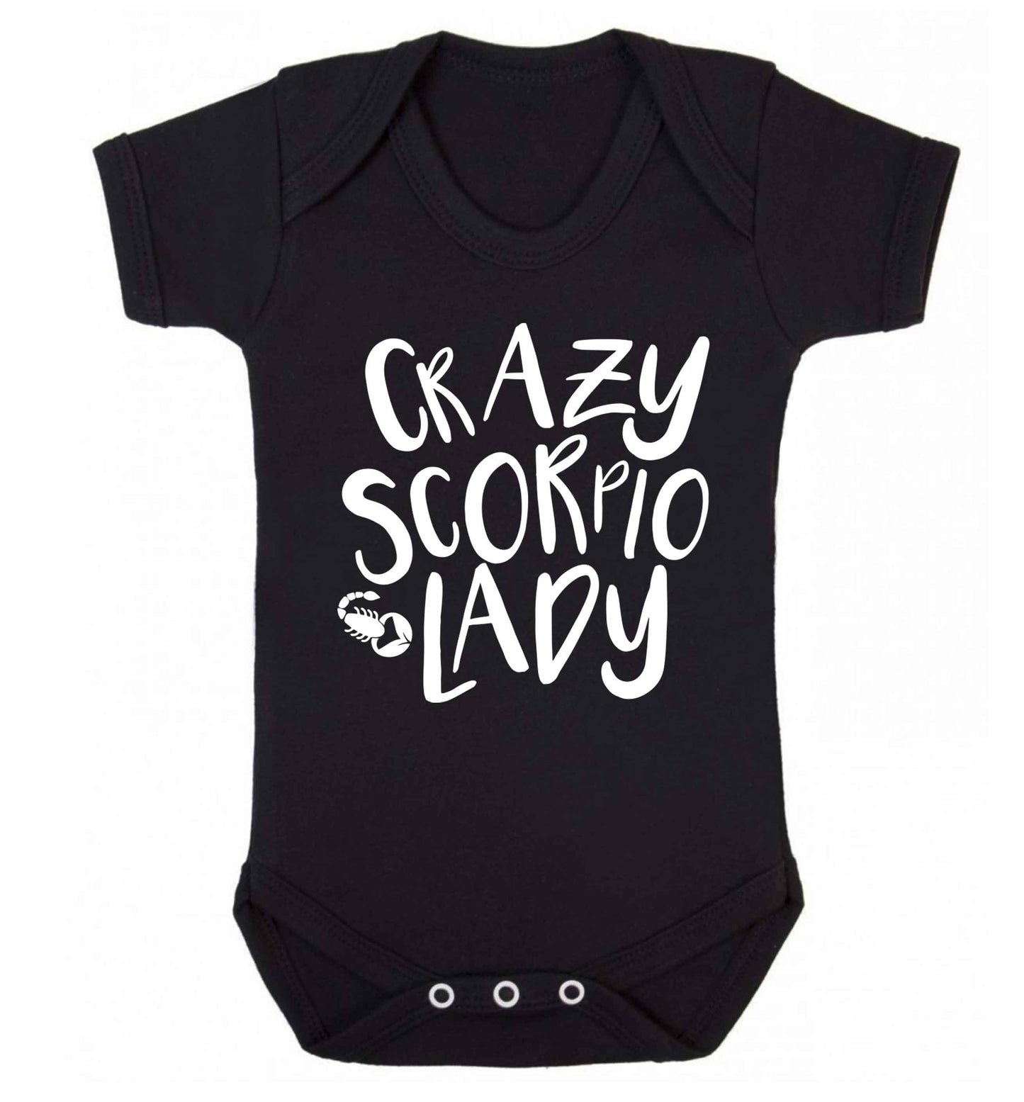 Crazy scorpio lady Baby Vest black 18-24 months