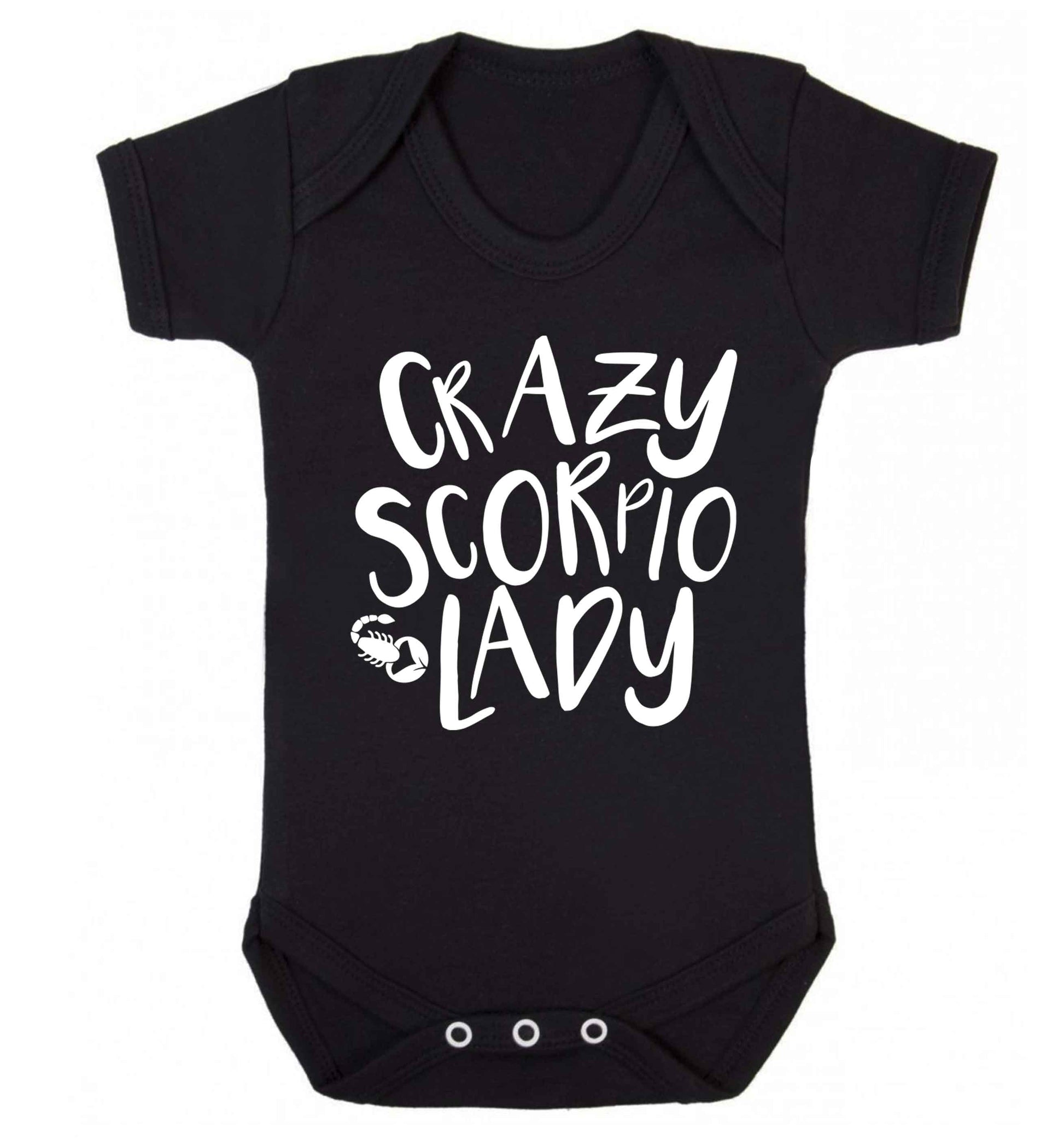 Crazy scorpio lady Baby Vest black 18-24 months