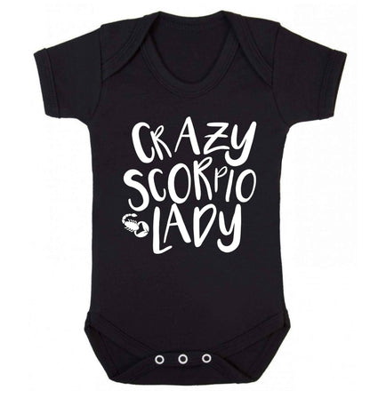 Crazy scorpio lady Baby Vest black 18-24 months
