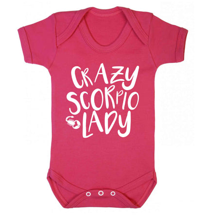 Crazy scorpio lady Baby Vest dark pink 18-24 months
