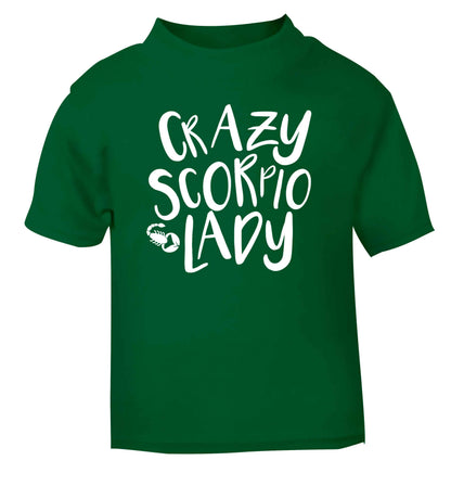 Crazy scorpio lady green Baby Toddler Tshirt 2 Years