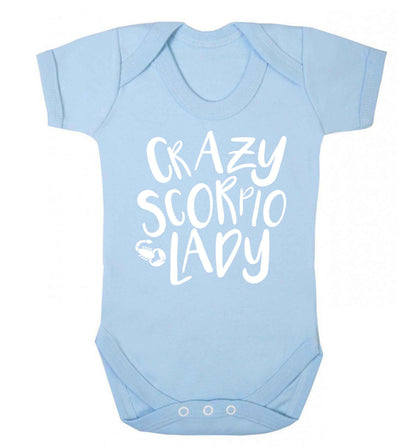 Crazy scorpio lady Baby Vest pale blue 18-24 months