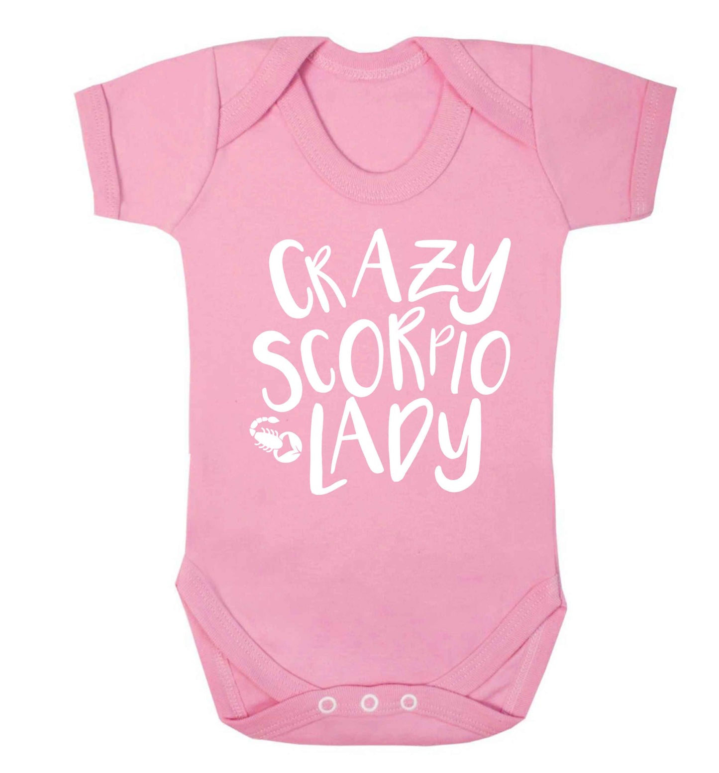 Crazy scorpio lady Baby Vest pale pink 18-24 months